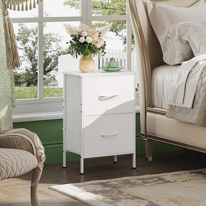 WLIVE White Night Stand, Small Dresser - Image 2