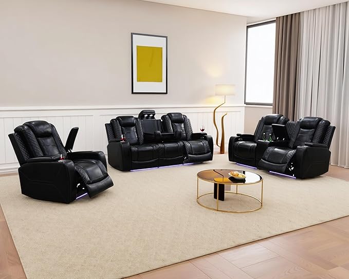 Leather Power Recliner Sofa Set by PonlivingFurniture
