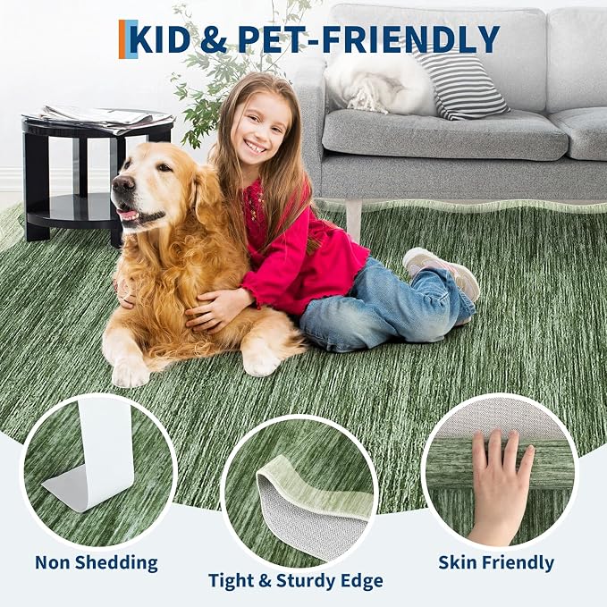 GarveeHome Scalloped Washable Rugs 9x12 Area Rug - Image 7