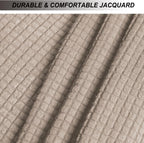 NeColorLife Stretch Ottoman Cover Square Oversized Soft Knitted Jacquard Thick - Image 3