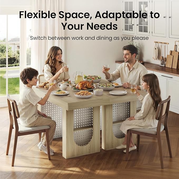 55" Convertible Computer Desk, 2-in-1 Flip-Top Desk & Dining Table - Image 7