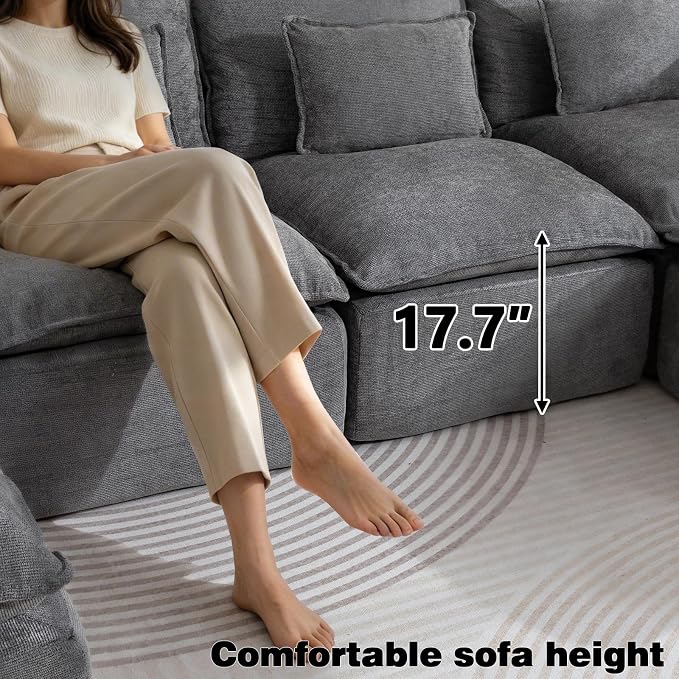Boneless Couch Sectional Cloud Couch 102.3'' Oversized Modular Sectional Sofa - Image 6