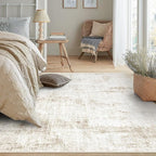 5x7 Area Rugs Washable Rug: Abstract Neutral Rugs Modern Non Slip Area Rug - Image 5