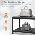 ODK Outdoor Coffee Table with Double-Layer Storage, Rectangle Weather-Resistant - Image 7