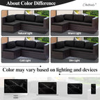 CALBODE 8Pcs Outdoor Stretch Cushion Covers, Waterproof Outdoor Chair Cushion - Image 5