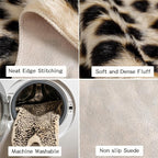 Oversized Cheetah Print Rug, Leopard Area Rug 6.2x8.2 Feet Faux Animal Print - Image 3
