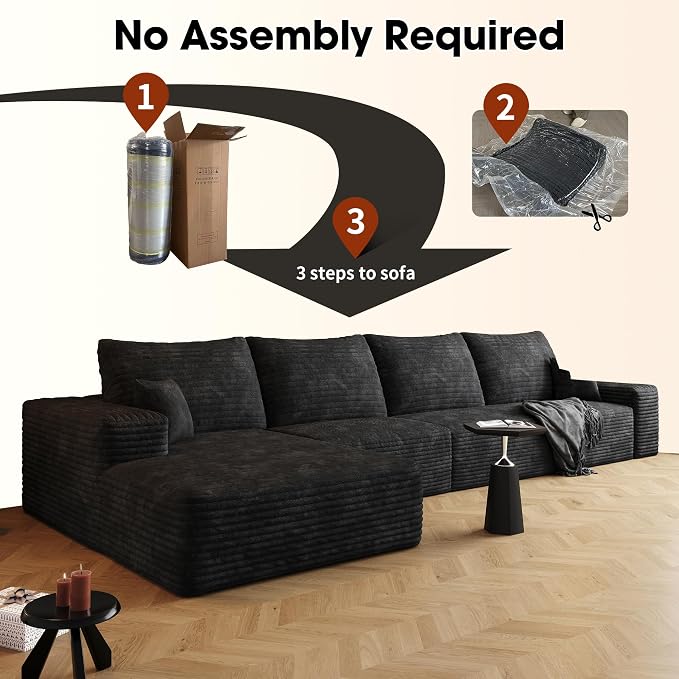 AUGOP 136" Sectional Couches for Living Room Modern Modular Sofa - Image 5