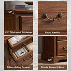 T4TREAM 48" Tall Drawers Dresser Chests - Image 4