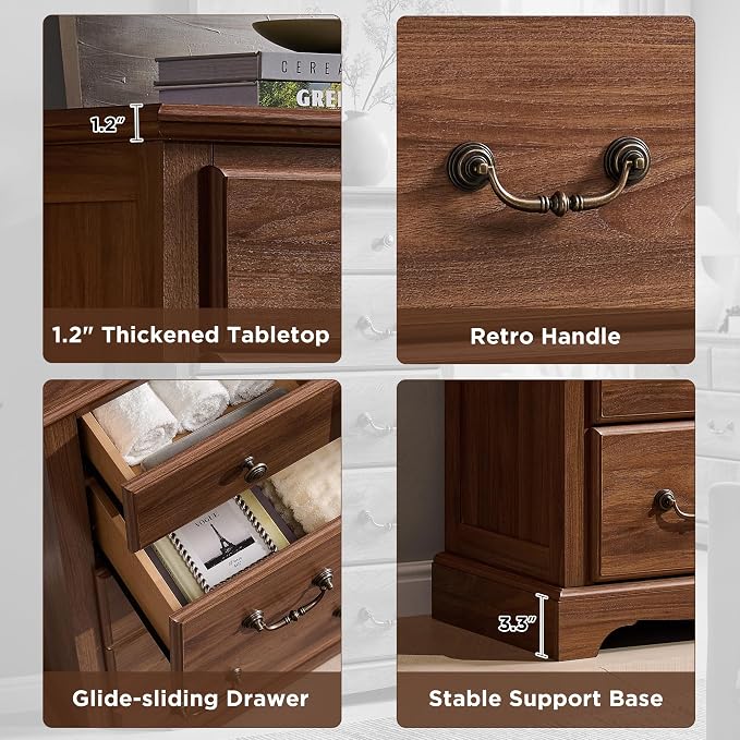 T4TREAM 48" Tall Drawers Dresser Chests - Image 4