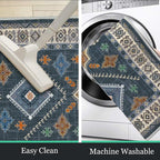 HEBE Boho Kitchen Rugs Set of 3, Non Slip Washable Kitchen Mats - Image 5