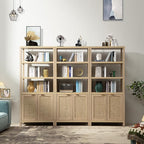 SICOTAS Bookshelf 5 Tier Book Shelf Rattan Boho 71" Tall Bookcase - Image 9