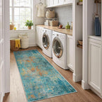 RELEANY Washable Runner 2'x10' Abstract Area Rug - Image 3