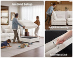 CHIC HOUSE Module for Modular Oversized Couch, Corduroy Customizable Chaise - Image 6