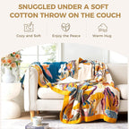 LUTBM Boho Throw Blanket for Couch 100% Cotton Soft Breathable Butterfly and - Image 5