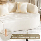 131" Oversized Sectional Sofa for Living Room, Modern Luxury Plush Chenille - Image 8