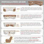 100% Waterproof Sectional Recliner Couch Covers - Image 7