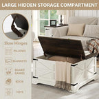 Furnideco Farmhouse Lift Top Coffee Table, Square Wood Center Table - Image 8