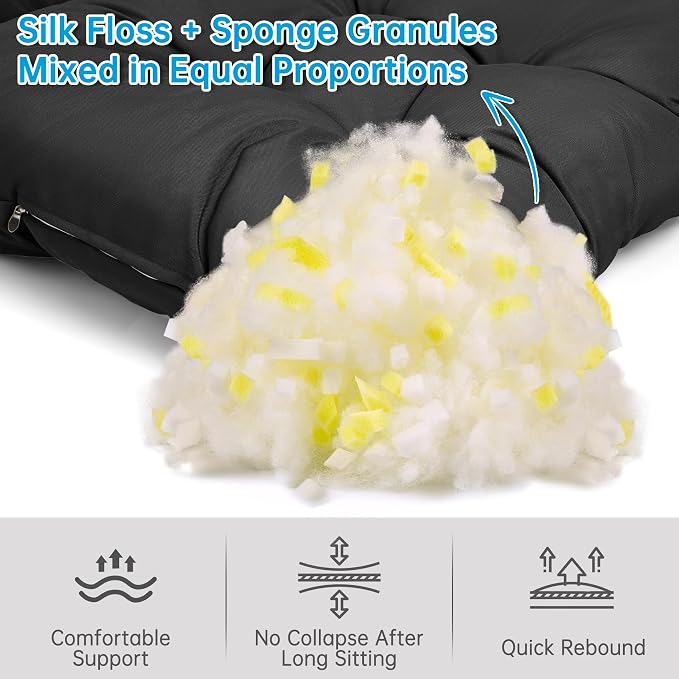 Adirondack Chair Cushion Waterproof Rocking Chair Cushion, Tufted High Back - Image 6