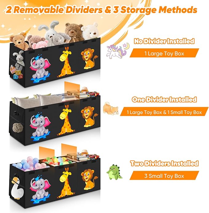 Mabahoo Extra Large Toy Box, Collapsible Toy Storage Organizer - Image 6