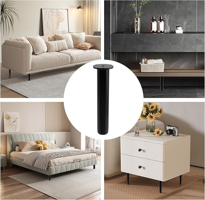 4 PCS Metal Adjustable Furniture Sofa Legs, Heavy Duty Bed Frame Center Support - Image 5