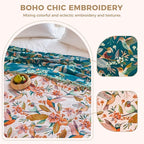 LUTBM Boho Throw Blanket for Bed Cotton Blankets Twin Size for Bedroom Living - Image 3
