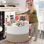 INDRESSME 115L Extra Large Blanket Basket, Soft Cotton Rope Storage Baskets - Image 6