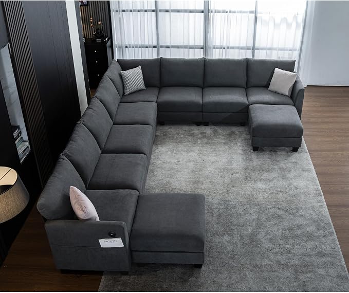 150.4" Large Sectional Couches for Living Room, 8 Seater L Shaped Modular - Image 9