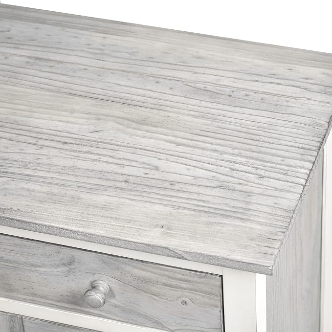 Sea Winds Trading Islamorada Nightstand 1 Drawer 2 Door Two-Tone Distressed - Image 5