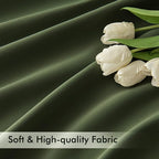 MIULEE Olive Green Back Tab Blackout Curtains 52x108 Inch Long 2 Panels Set | - Image 6