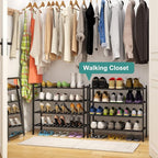 viewcare 4-Tier Black Bamboo Shoe Rack - Image 5