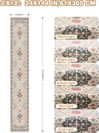 Hallway Runner Rug 2x12 Extra Long Washable Runner, Non Slip Runner - Image 2
