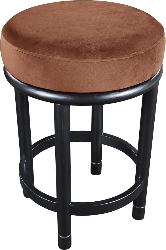 Meridian Furniture 977Cognac-C Monette Collection Art Deco Counter Stool - Image 6