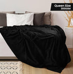 Utopia Bedding Ultra Soft Fleece Bed Blanket Queen Size Black | Microfiber - Image 2