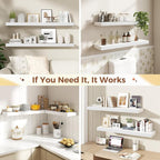 Dreamland White Floating Shelves 36 Inch Long, 8 Inch Deep Floating Shelves - Image 7