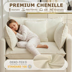 Modular Sectional Sofa Cloud Couch, Deep Seat Washable Chenille Fabric Sofa - Image 4
