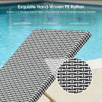 PURPLE LEAF Extra Large Patio Chaise Lounge 2 Pieces French Outdoor Wicker - Image 7