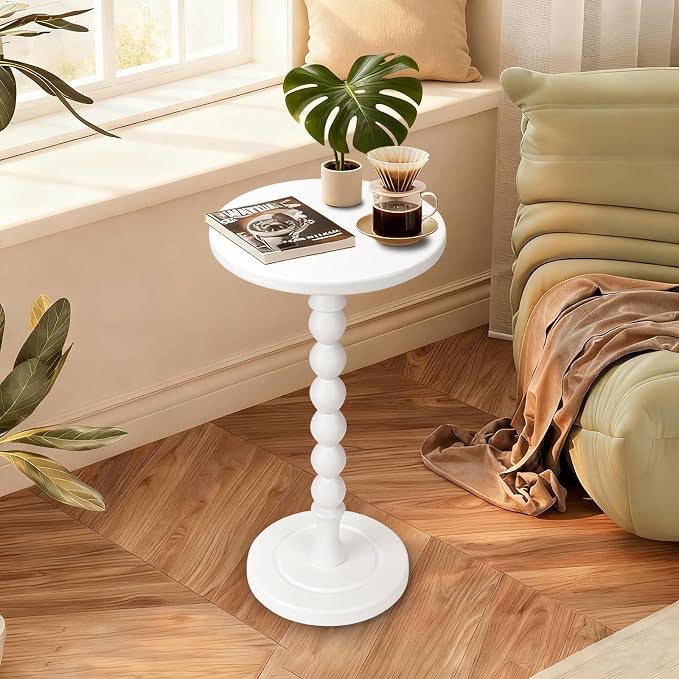 Round Side Table for Small Spaces, Drink Table - Image 2