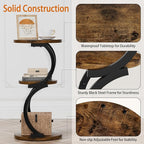 Small Side Table, 3-Tier Round End Table - Image 5