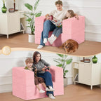 Futon Sofa Bed with Pillow, 3-in-1 Sleeper Sofa Bed with Removable Cover - Image 4