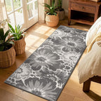 Findosom Hallway Runner Rug 2x6, Non Slip High-Low Textured Floral Washable - Image 9