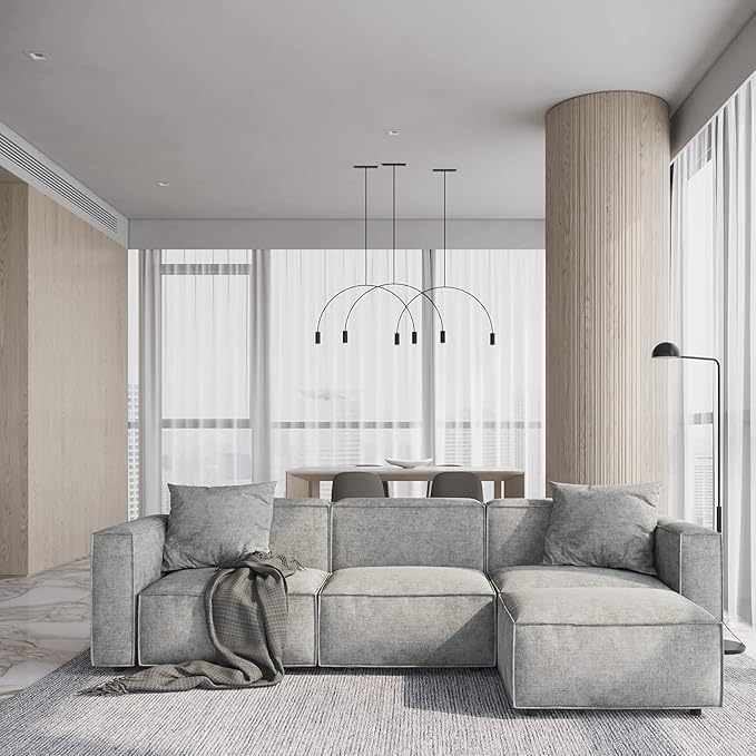 Acanva Luxury Modular Sectional Living Room Sofa Set, Modern Minimalist Style by acanva