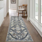 HEBE Hallway Runner Rug 2'x6', Washable Non Slip Kitchen Rug Runner | Soft Boho - Image 8