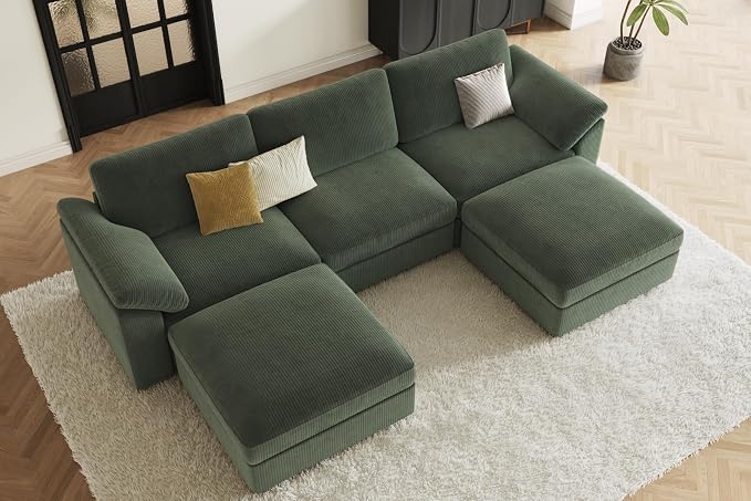EASE MOOSE Sectional Modular Sofa, FSC Certified Oversized U Shape Sectional - Image 4