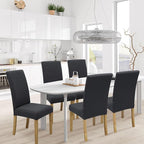 BIETYONE Stretch Dining Chair Covers Set of 8, Soft Removable Washable Kitchen - Image 2