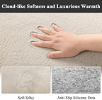 SHACOS Ultra Soft Faux Rabbit Fur Area Rug 5'x7', Non Slip Washable Padded - Image 7