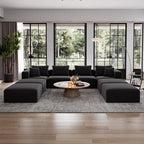 Avenco 141” U-Shaped Modular Sectional Couch Sofa by Avenco