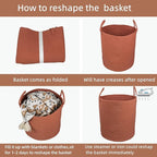 XUANGUO Cotton Rope Laundry Basket Hamper - Image 7
