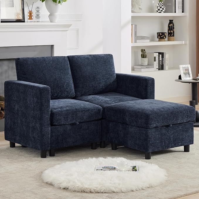WUTUTUEE 58'' Modular Sectional Loveseat Sofa by WUTUTUEE