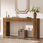 Solid Wood Console Table, 63-Inch Farmhouse Sofa Table Behind Couch - Image 8