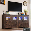 74" Large LED Farmhouse TV Stand by chartustriable